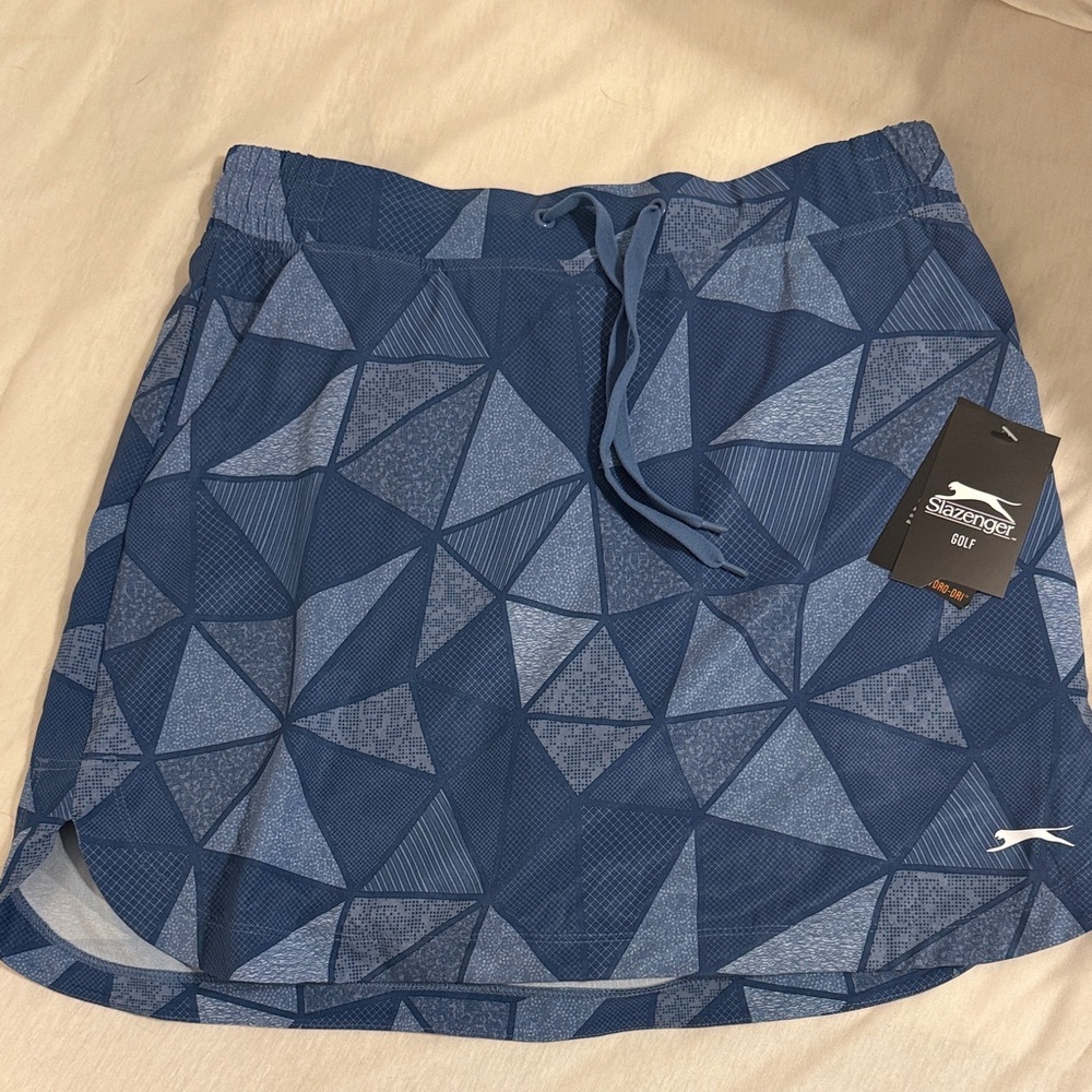 Slazenger Printed Pull On Skort - Moonlight Blue - Small